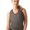Cheata Women's Trotter Tank W/ Built In Sports Bra - Grey/Black