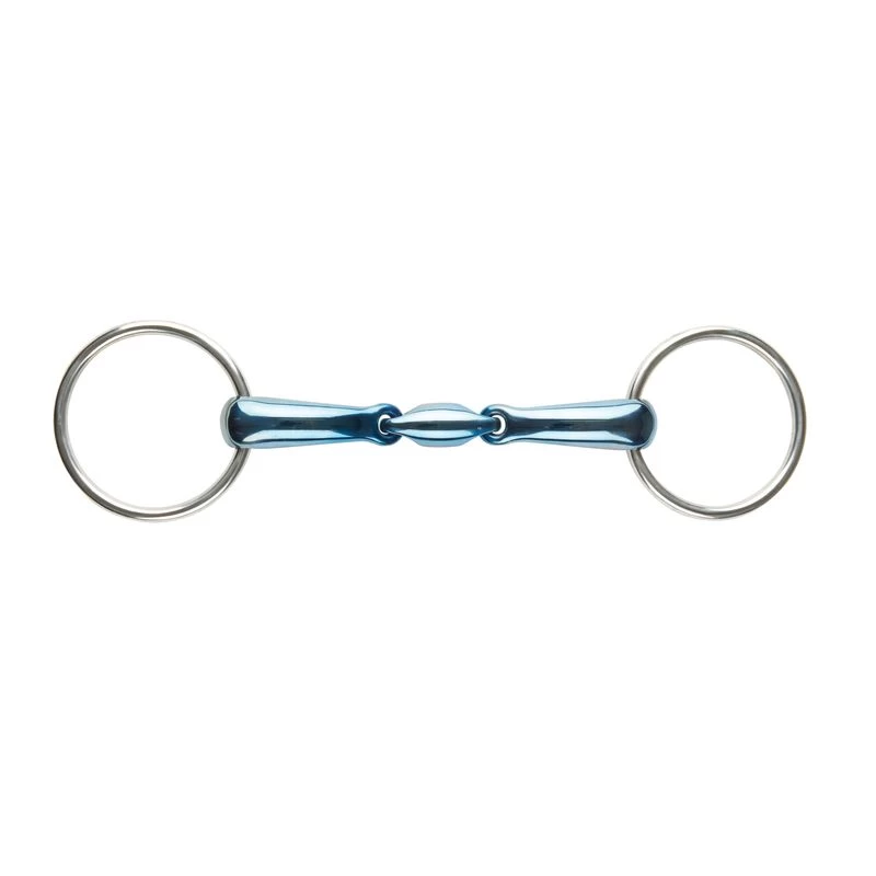 JP Korsteel Blue Steel Oval Link Loose Ring Snaffle Bit