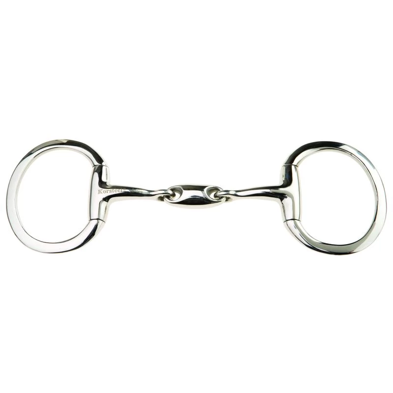JP Korsteel Stainless Steel Oval Link Eggbutt Snaffle Bit