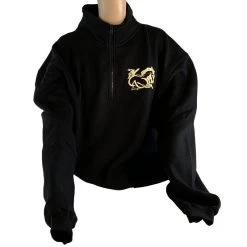 Animals To Wear "Go Baby" 1/4 Zip Sweatshirt - Black