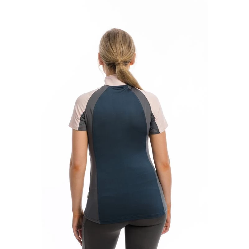 Horseware Women's Aveen Tech Short Sleeve Top - Navy/Rosewater - Image 2