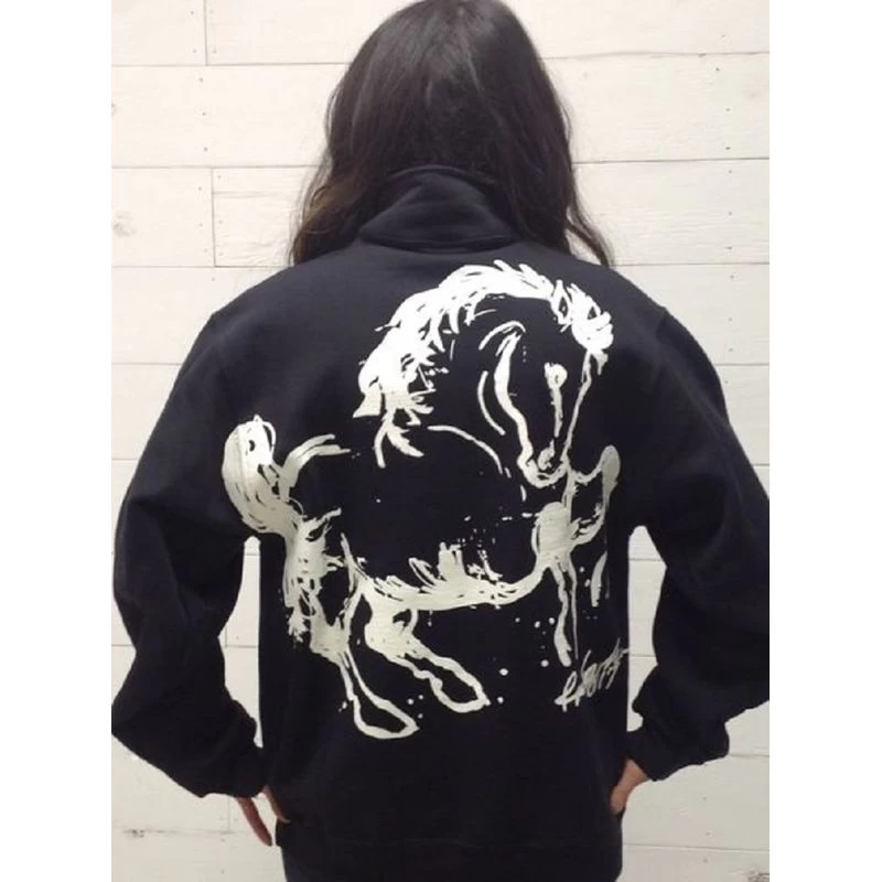 Animals To Wear "Boss" 1/4 Zip Sweatshirt - Black