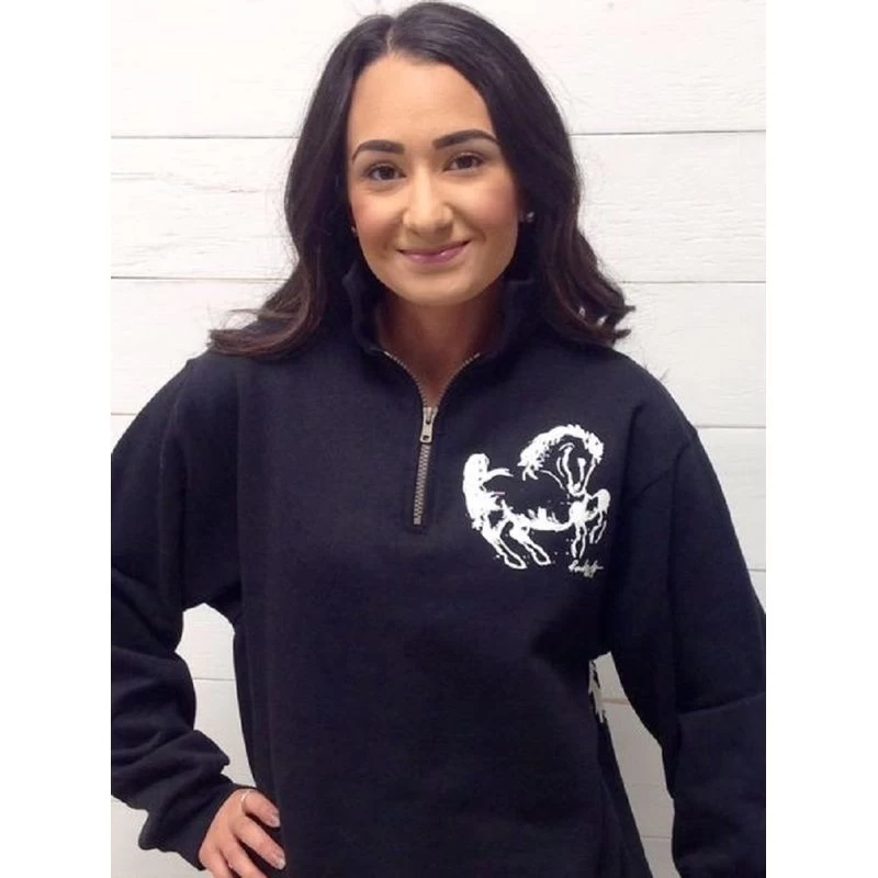 Animals To Wear "Boss" 1/4 Zip Sweatshirt - Black - Image 2