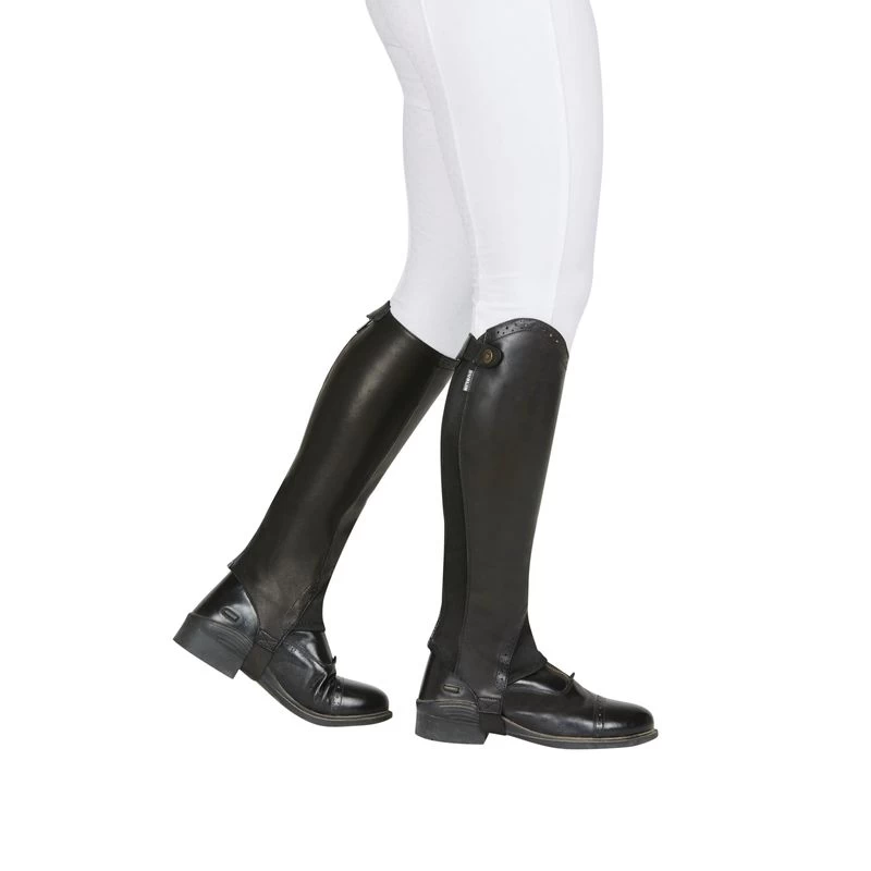 Dublin Evolution Rear Zip Half Chaps - Black