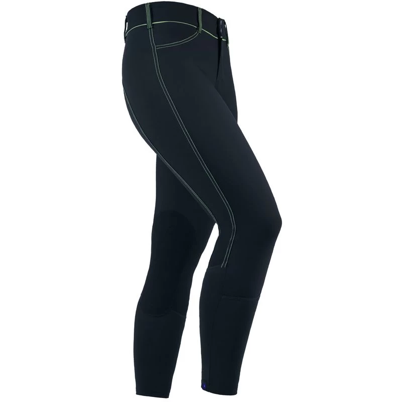 Irideon Kids' Zanzibar Knee Patch Breeches - Navy/Apple - Image 2