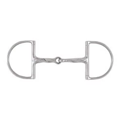 Korsteel Stainless Steel Slow Twist Hunter Dee Ring Snaffle Bit