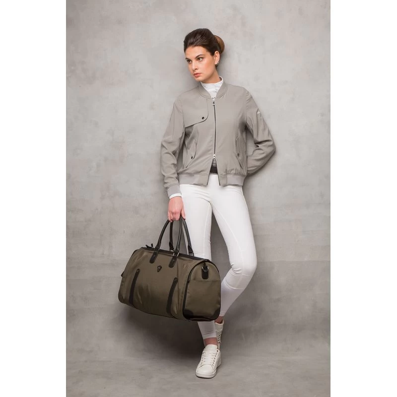 Alessandro Albanese Women's Luxury Silk Blouson Jacket - Taupe