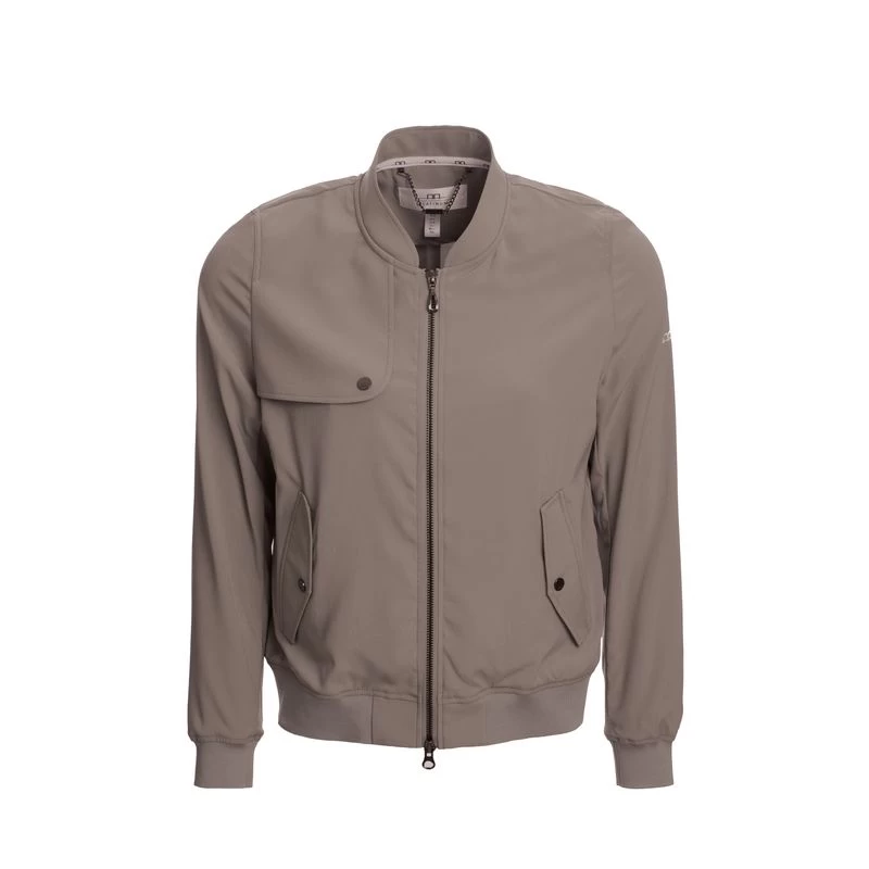 Alessandro Albanese Women's Luxury Silk Blouson Jacket - Taupe - Image 3