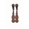 Western Rawhide Jim Taylor Performance Infinity Tear Drop Spur Straps - Two Tone Brown