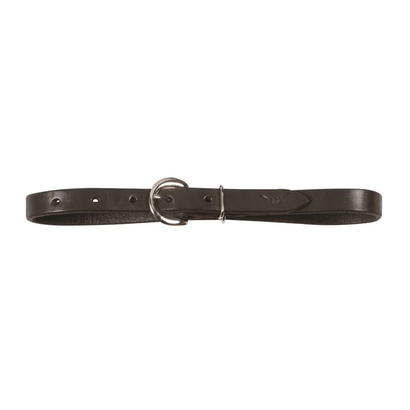 Western Rawhide 1" Leather Rig Strap - Dark Walnut