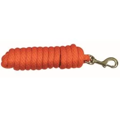 Western Rawhide 10' Poly Lead W/Brass Plated Snap - Burnt Orange