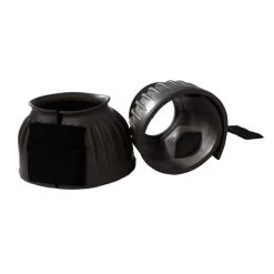 Horze Anti Twist Lock-On Bell Boots - Black