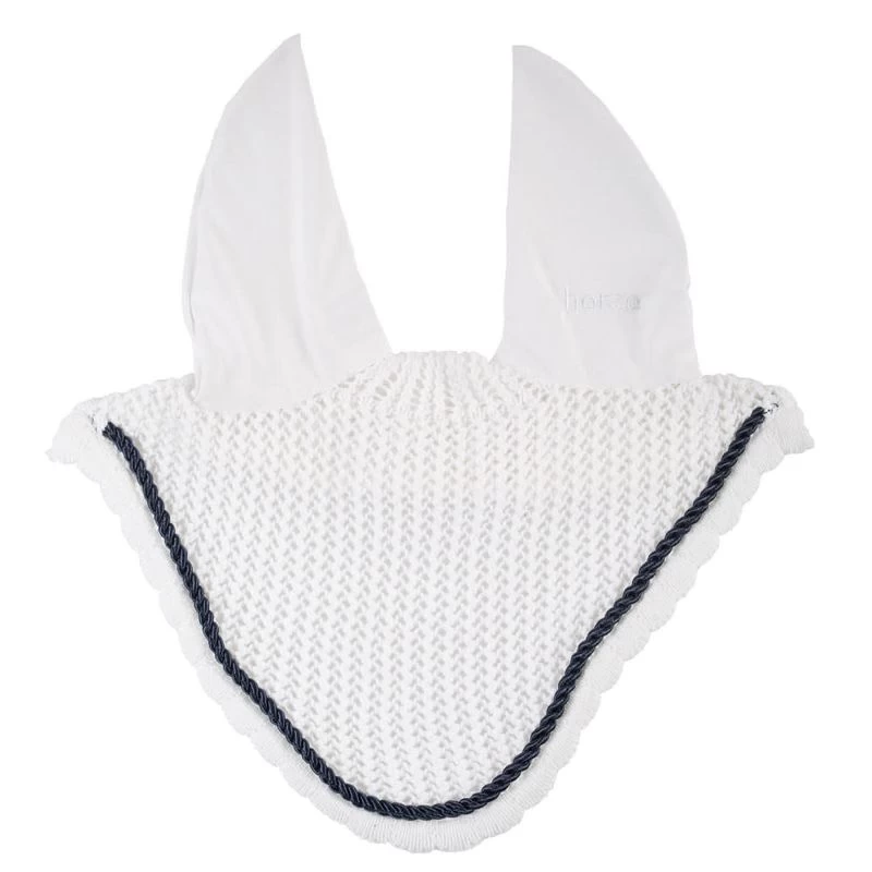 Horze River Ear Net - White/Peacoat Dark Blue