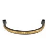 Horze Brass Clincher Browband - Black/Brass