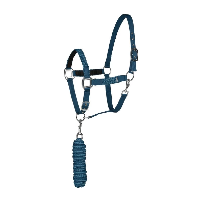Horze Chicago Halter And Lead Rope - Lagoon Blue/Aegean Blue