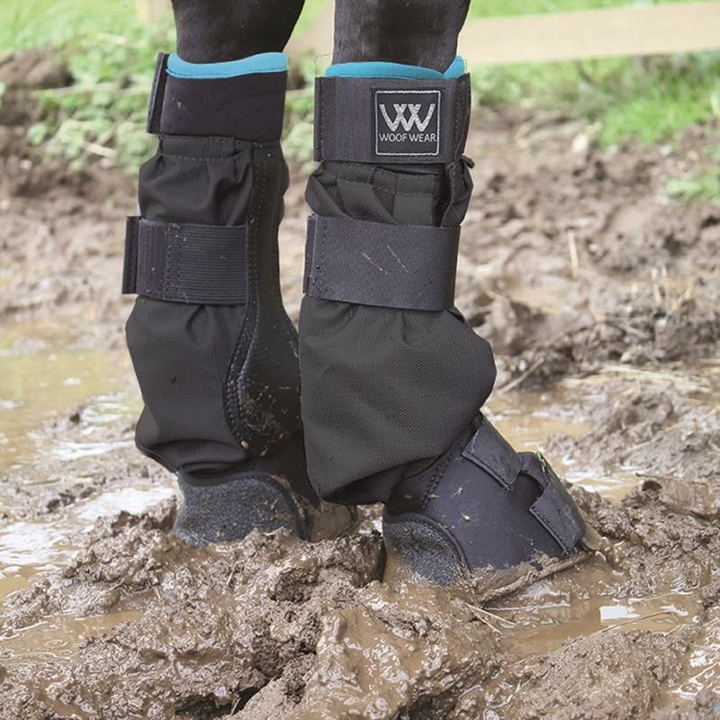 Woof Wear Mud Fever Turnout Boots - Black/Turquoise - Image 2