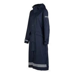 Horze Women's Hazel Long Raincoat - Dark Navy