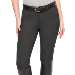 Ovation Women's Signature Bellissima II GripTec Knee Patch Breeches - Dark Grey