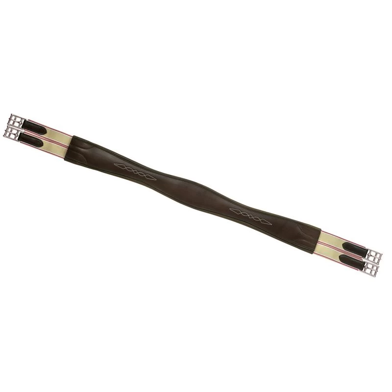 Ovation Elite Fancy Overlay Girth - Dark Brown