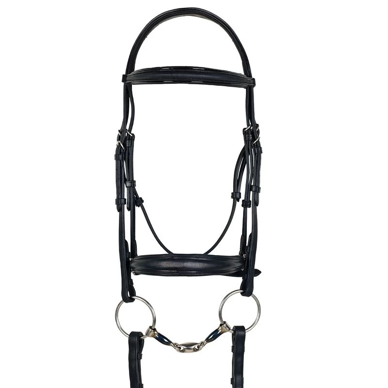 Ovation ATS Drop Nose Dressage Bridle - Black