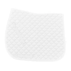 Ovation Coolmax Piped Dressage Pad - White/White