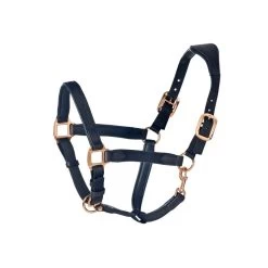 Ovation Luxor Cushion-Flex Halter - Black/Rosegold
