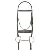 Ovation Elite Fancy Raised Flat Wide Noseband Traditional Crown - Dark Brown