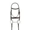 Ovation Breed Plain Raised Padded Quarter Horse Bridle - Brown