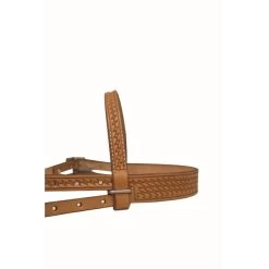 Western Rawhide Basketweave Pony Bridle With Reins - Golden Tan