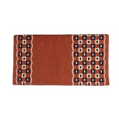 Western Rawhide Country Legend Jack In The Box Saddle Blanket - Rust/White/Navy