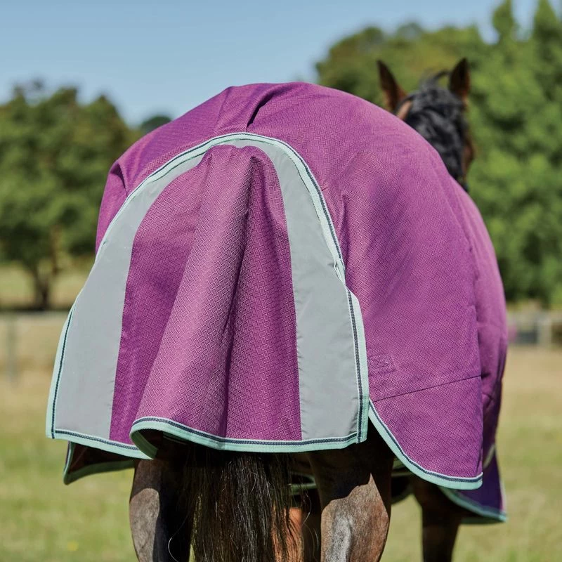 Weatherbeeta Comfitec Premier Freedom Pony Detach-A-Neck Lite - Purple/Navy/Mint - Image 4