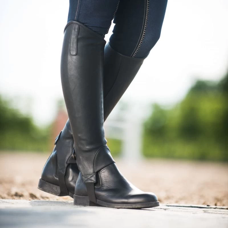 Horze Desta Synthetic Half Chaps - Black - Image 2