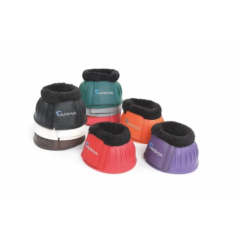 Shires ARMA Fleece Trim Over Reach Boots - Green - Image 2