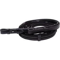 Flex Rider Anti-Slip Web/Rubber Dressage Reins - Black