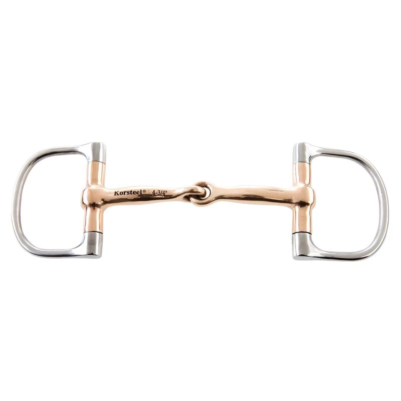 Korsteel Stainless Steel Copper Mouth Dee Ring Snaffle Bit