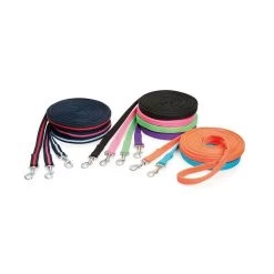 Shires Soft Feel 26ft Lunge Line - Navy/PinkB