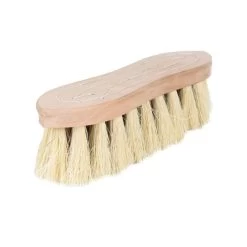 Horze Wood Back 2in Hard Brush W/Natural Mix Bristles - Tan