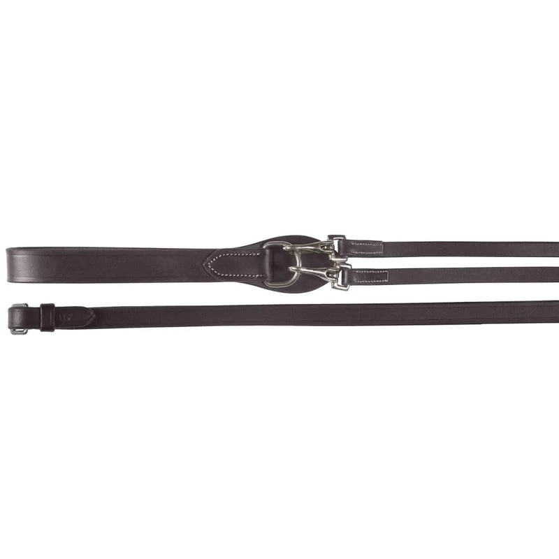Horze Sparta Leather Draw Reins - Dark Brown - Image 2