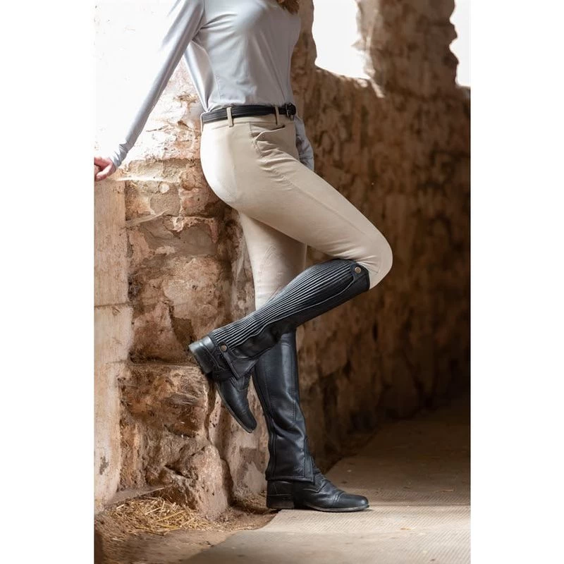Perri's Professional Calfskin Zipper Half Chaps - Brown - Image 2