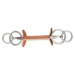 Finntack Leather Covered Mullen Double Ring Driving Bit