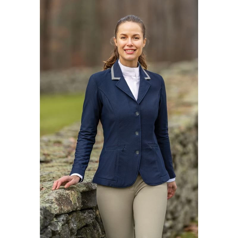 Ovation Women's Signature AirFlex Coat W/Contrast Collar - Navy/Grey - Image 2