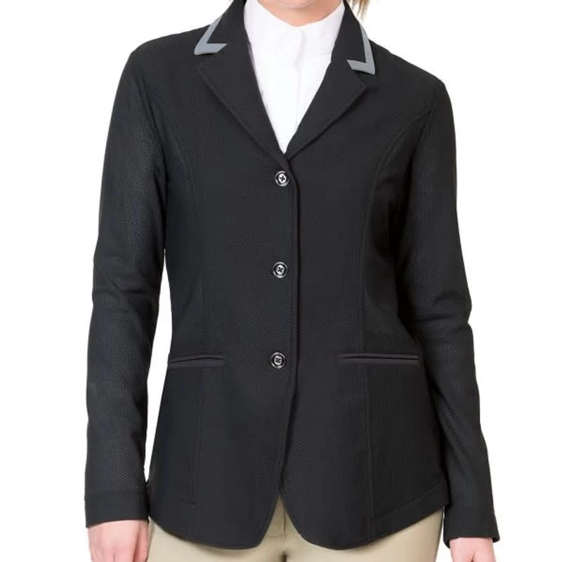 Ovation Women's Signature AirFlex Coat W/Contrast Collar - Black/Grey