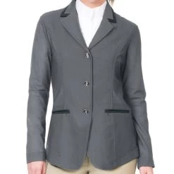 Ovation Women's Signature AirFlex Coat W/Contrast Collar - Grey/Black