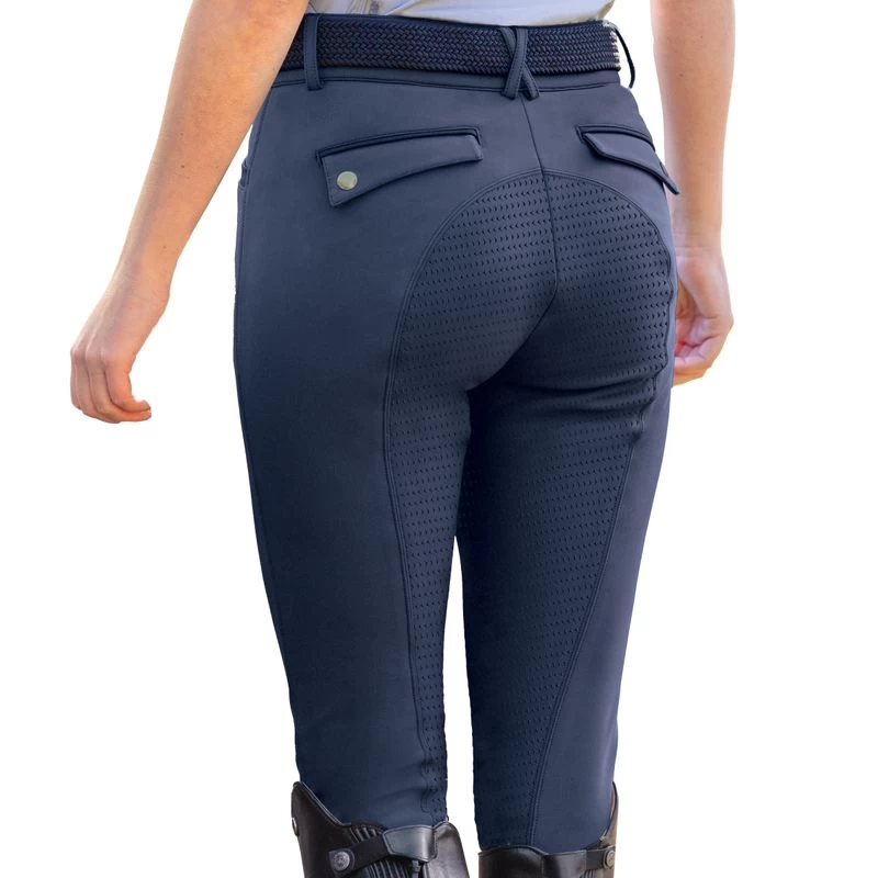 Ovation Women's Elegance Dynamic Full Seat Breeches - Indigo - Image 2