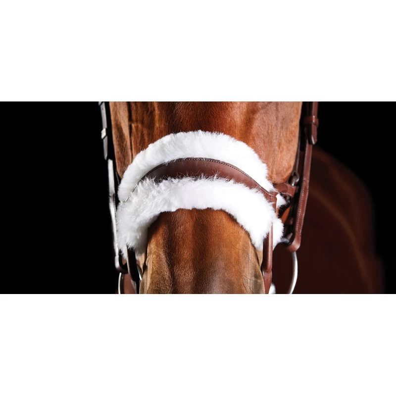 Collegiate Comfitec Sheepskin Bridle - Brown - Image 3