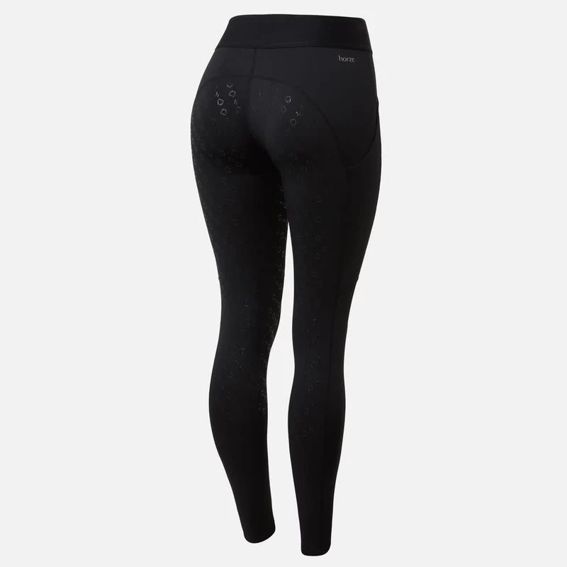 Horze Women's Nadia 4-Pocket Full Seat Tights - Black