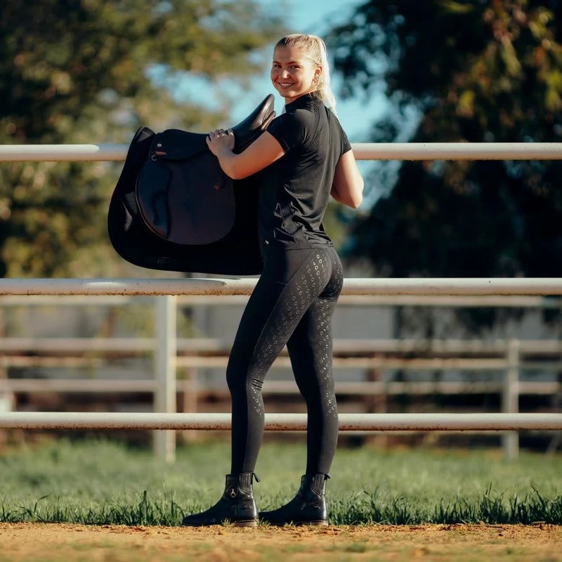 Horze Women's Nadia 4-Pocket Full Seat Tights - Black - Image 5