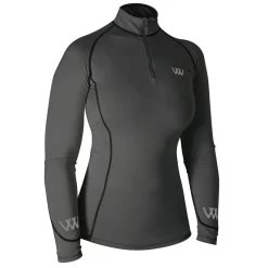 Woof Wear Women's Performance Quarter Zip Riding Shirt - Charcoal