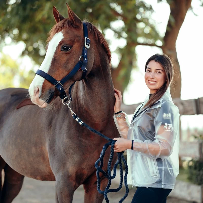 B Vertigo Kids' Remi Transparent Rain Coat - Dark Navy Trim - Image 2