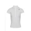 Alessandro Albanese Women's Oliva Short Sleeve Zip Competition Shirt - White